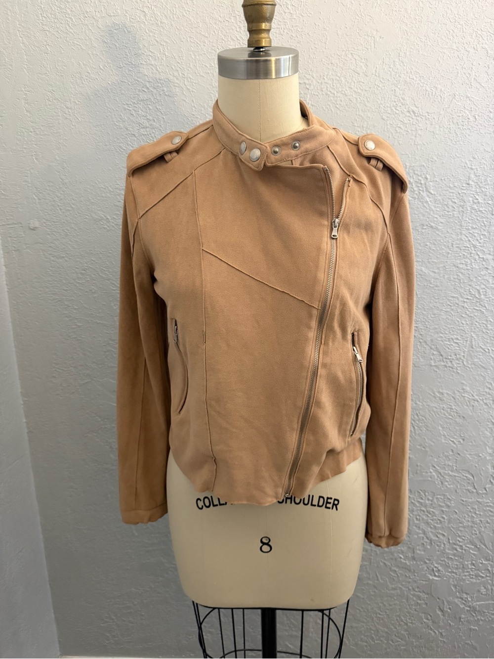 BLANKNYC Faux Suede Moto Jacket – Size XS